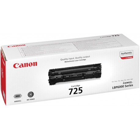 TONER CANON N° 725 BLACK 1600 PAGES