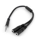 STARTECH MINI JACK 3.5 M * 1 and 2 * F ADAPTER with microphone