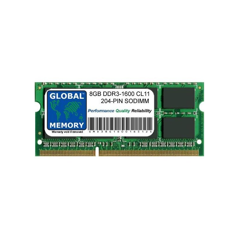 MEMOIRE 8Go DDR3 PC3-12800 1600Mhz SODIMM