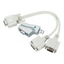 ADAPTATEUR USB MONOBLOC VERS 2 x RS-232 DB9 MALE