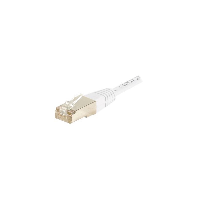 CORDON PATCH RJ45 CAT6 0,5m BLANC