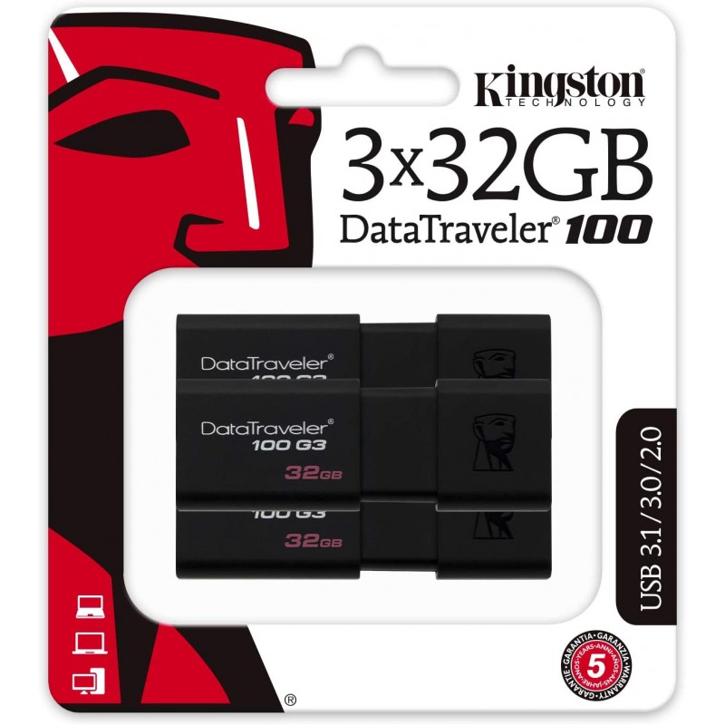 CLE USB 32Go KINGSTON DATA TRAVELER NOIR