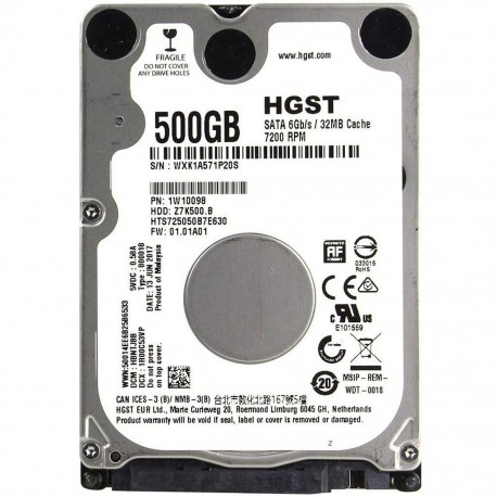 DISQUE  DUR HITACHI  HGST TRAVELSTAR 500 GB SATA  2.5 '' 7200 rpm