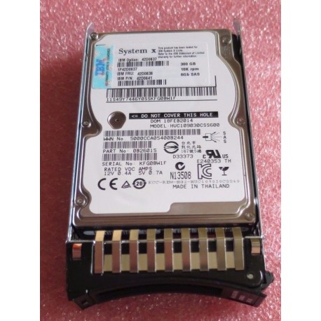 DISQUE  DUR  300 GB  SAS  6 GBPS  10K   IBM  REFURBISHED