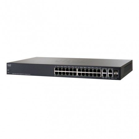 SWITCH  CISCO SMALL BUSINESS SG300-28PP  10/100  24PORTS POE + 2 PORTS SFP