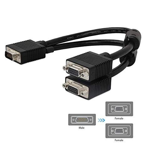 VGA ADAPTER MALE TO 2 VGA FEMALE (1 