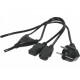 CORDON SECTEUR EN Y 2P + T NOIR 1.8m