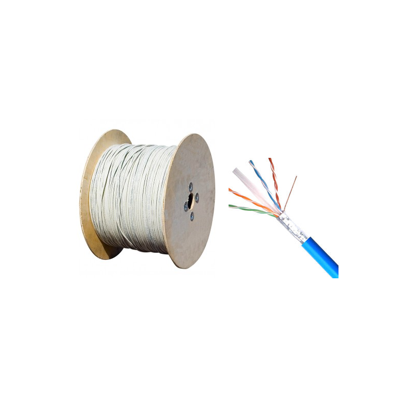 CABLE RESEAU GENERAL FTP CAT6  4P INDOOR /OUTDOOR  MOYENNE SECTION   500M