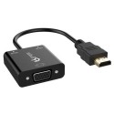 ADAPTATEUR HDMI VGA 3.5 MM AUDIO PORT- BLACK